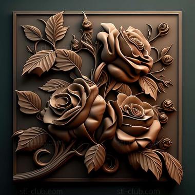 3D model roses (STL)